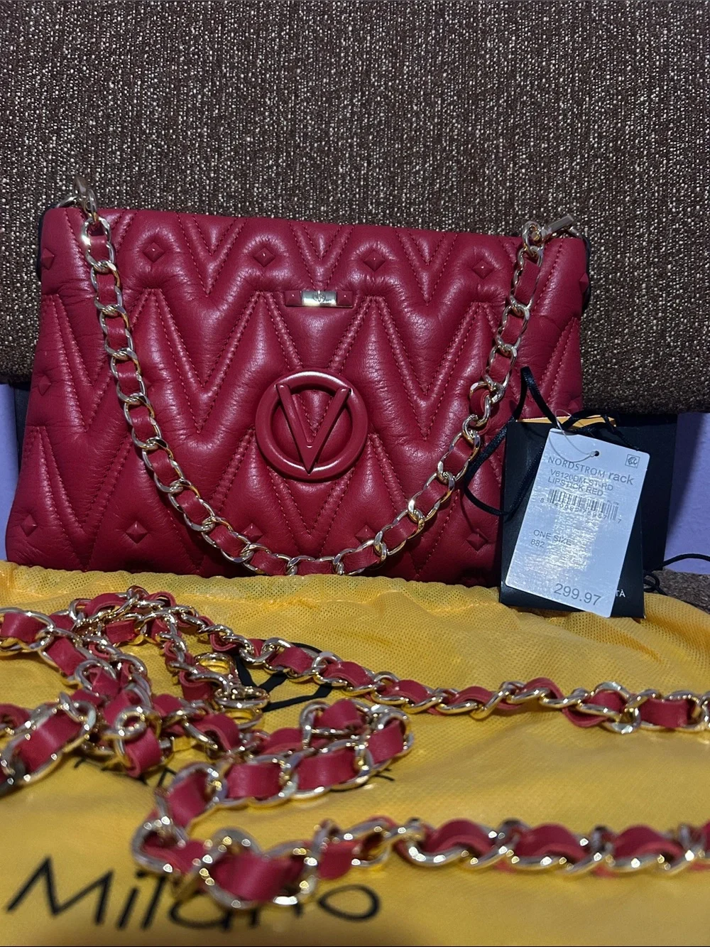 Mario Valentino quilted leather